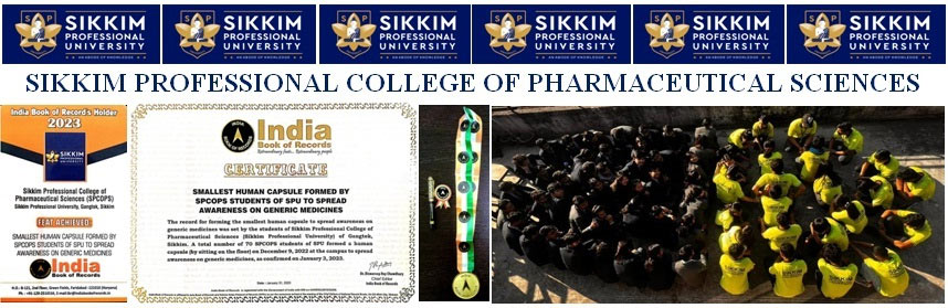 SPCOPS of SPU Received India Book of Records for “Smallest Human Capsule” formed to Spread Awareness on Generic Medicines